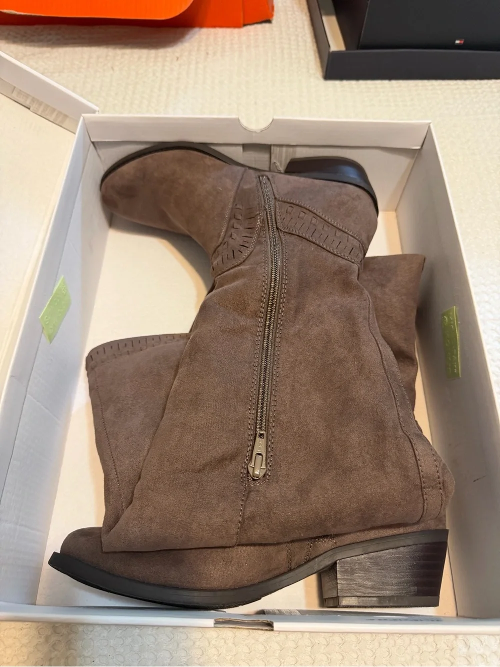 Sonoma Taupe Suede Over-The-Knee Boots